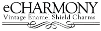 eCharmony Vintage Enamel Travel Shield Charms