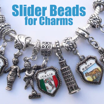 Silver Slider Beads
