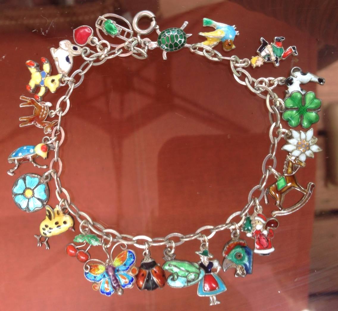 eCharmony Charm Bracelet Collection - Tiny Austrian Charms Garden Theme