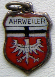 Ahrweiler, Germany - Vintage Enamel Travel Shield Charm Ahrweiler, Germany - Vintage Enamel Travel Shield Charm