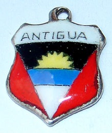 Antigua Crest - Enamel Travel Shield Charm Antigua Crest - Enamel Travel Shield Charm