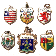 Africa Travel Shield Charms Africa Travel Shield Charms