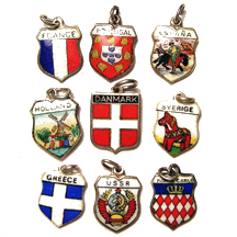 Europe Travel Shield Charms Europe Travel Shield Charms