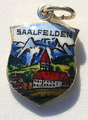 Saalfelden, Austria - Church & Mountain Scene Saalfelden, Austria - Church & Mountain Scene