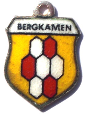 (image for) BERGKAMEN, Germany - Vintage Silver Enamel Travel Shield Charm