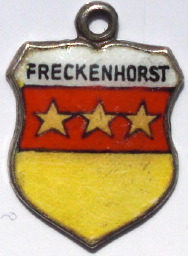 (image for) FRECKENHORST, Germany - Vintage Silver Enamel Travel Shield Charm