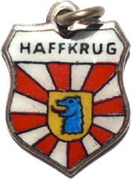 (image for) HAFFKRUG, Germany - Vintage Silver Enamel Travel Shield Charm