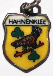 (image for) HAHNENKLEE, Germany - Vintage Silver Enamel Travel Shield Charm