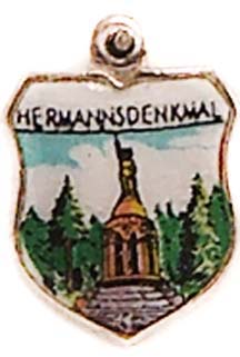 (image for) Hermanndenkmal, Germany - Vintage Enamel Travel Shield Charm