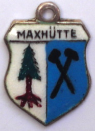 (image for) MAXHUTTE, Germany - Vintage Silver Enamel Travel Shield Charm
