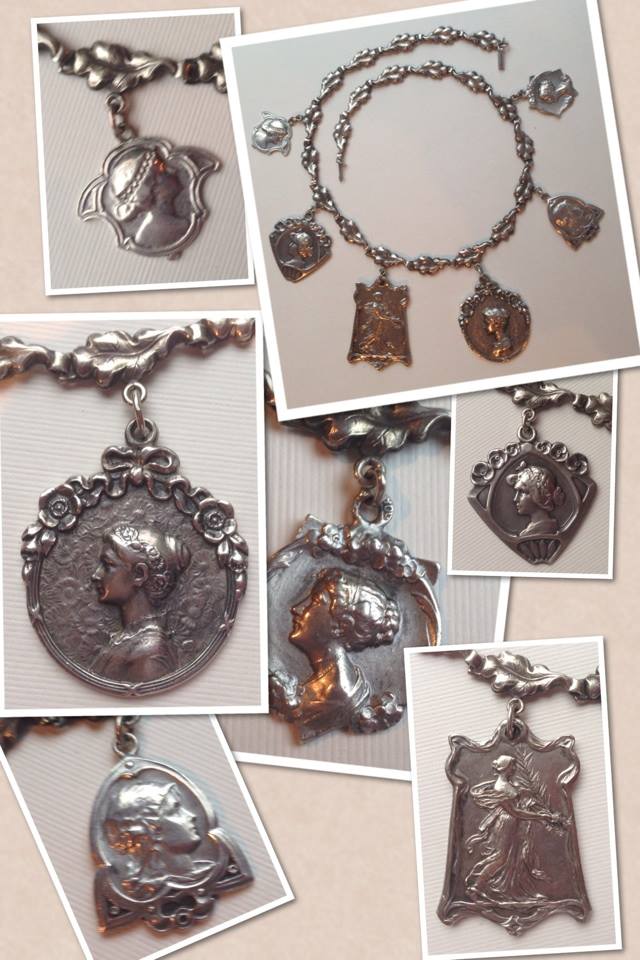 (image for) eCharmony Charm Bracelet Collection - Art Nouveau Silver Charm Necklace