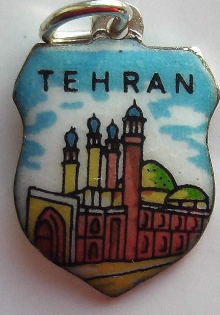 (image for) TEHRAN Iran 16 - Vintage Enamel Travel Shield Charm