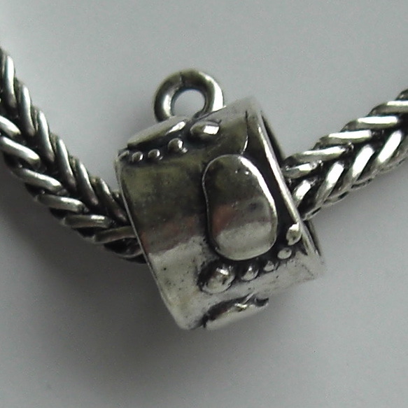 (image for) Slider Bead Charm Hanger - EC078 Sterling Silver Baby Feet