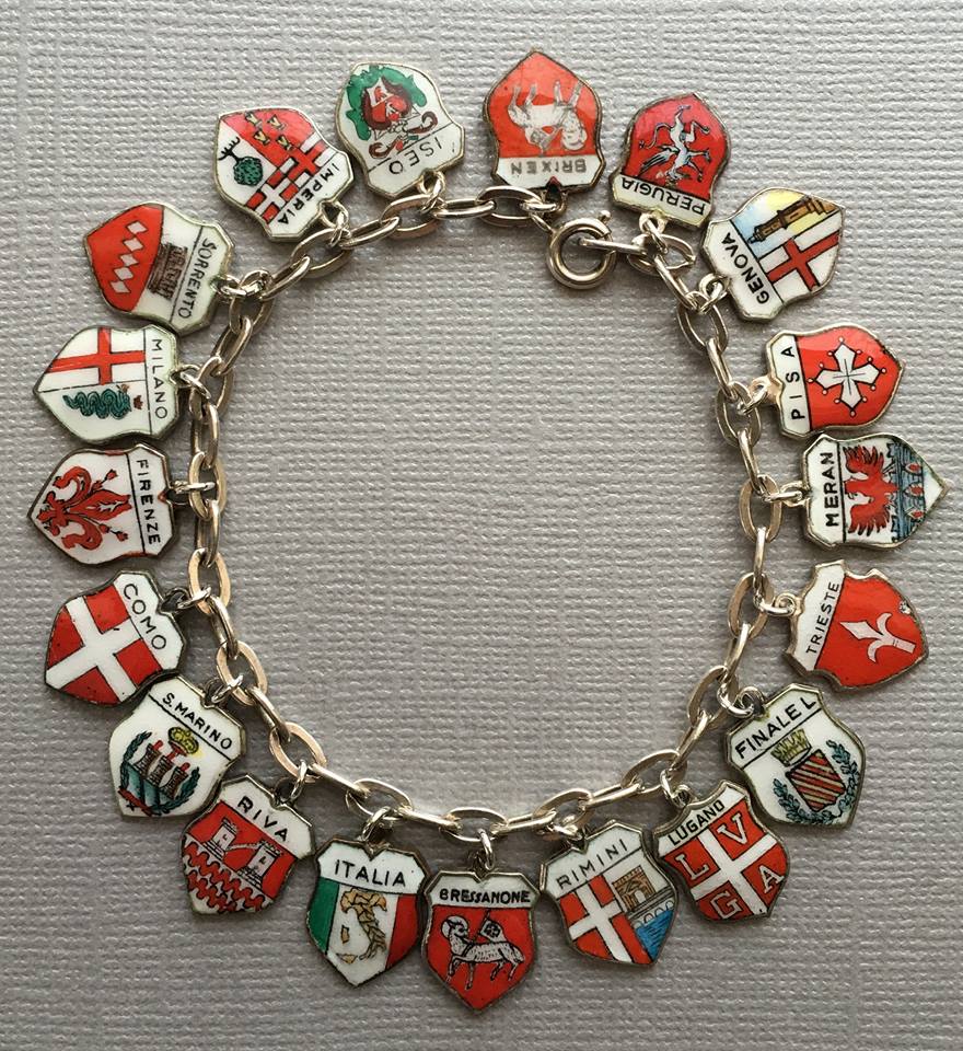 (image for) eCharmony Charm Bracelet Collection - Colors of Italy Red shield charms