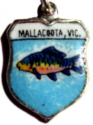 (image for) Australia - Mallacoota Victoria Fish 2 Enamel Shield Charm